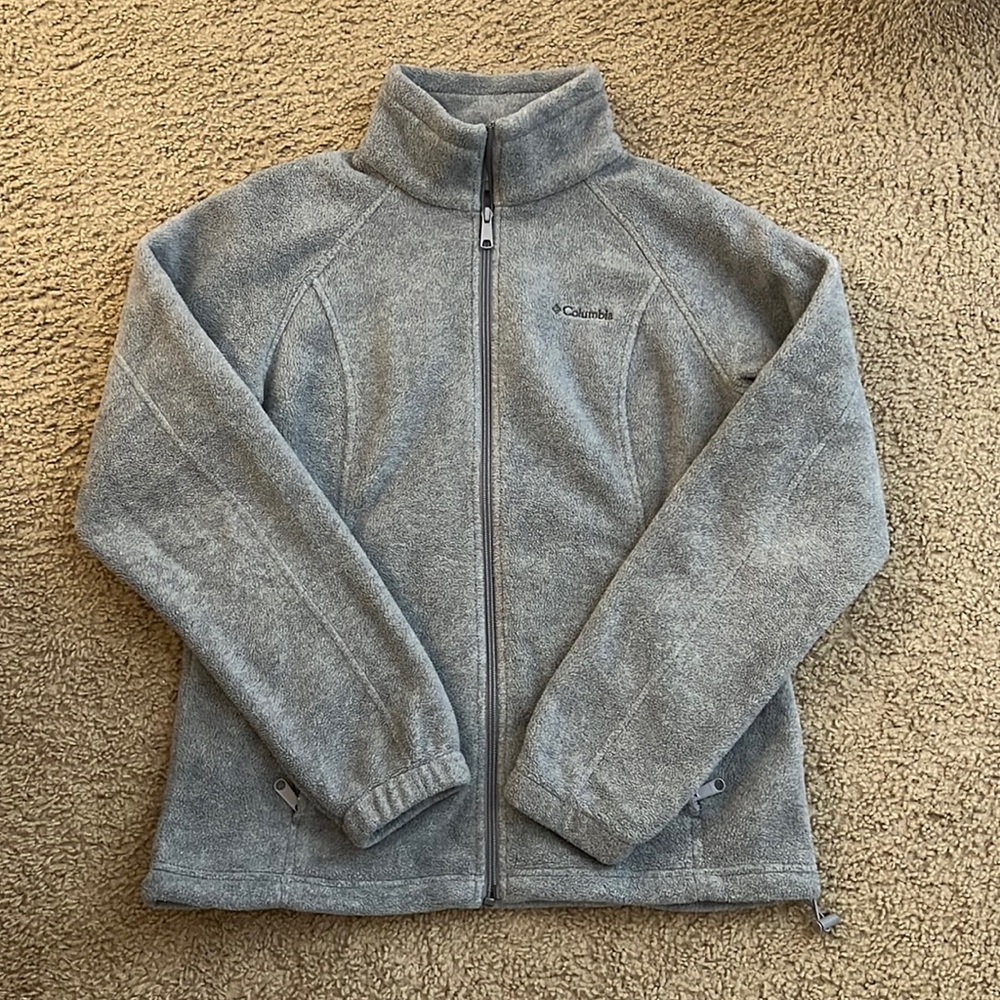 Columbia Full Zip Gray Fleece Jacket